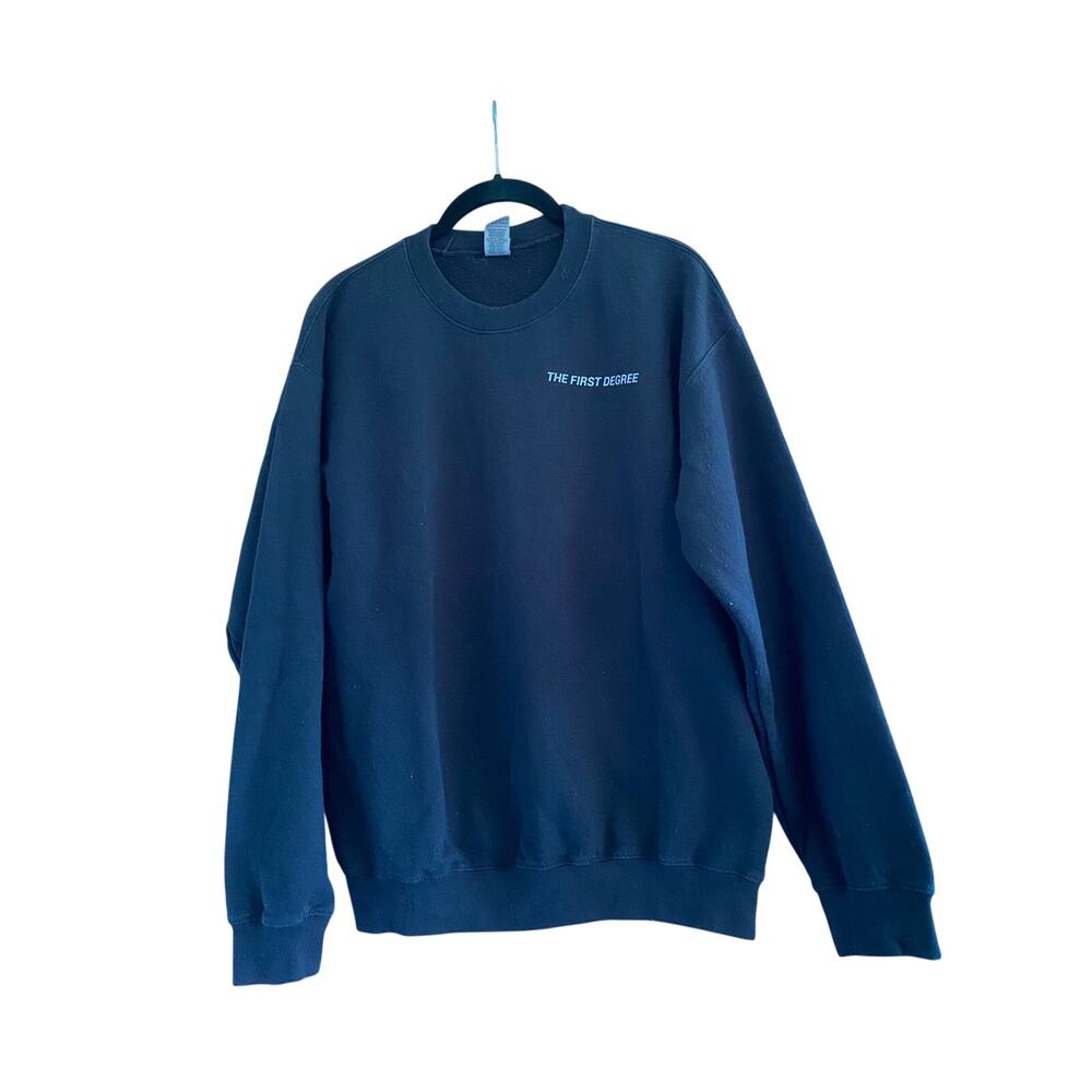 The First Degree Podcast Black Crewneck Pullover Size Medium